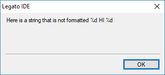 Here is a string that is not formatted %d HI %d.