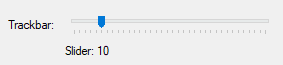 Picture of trackbar control with scale
