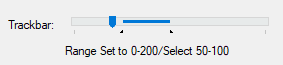 Trackbar control with range set